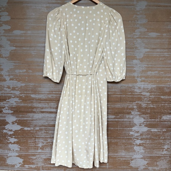 SAMSOE SAMSOE Britt Wrap Dress Rice Doodle Dot Preppy Classic Womens XS - Picture 6 of 6